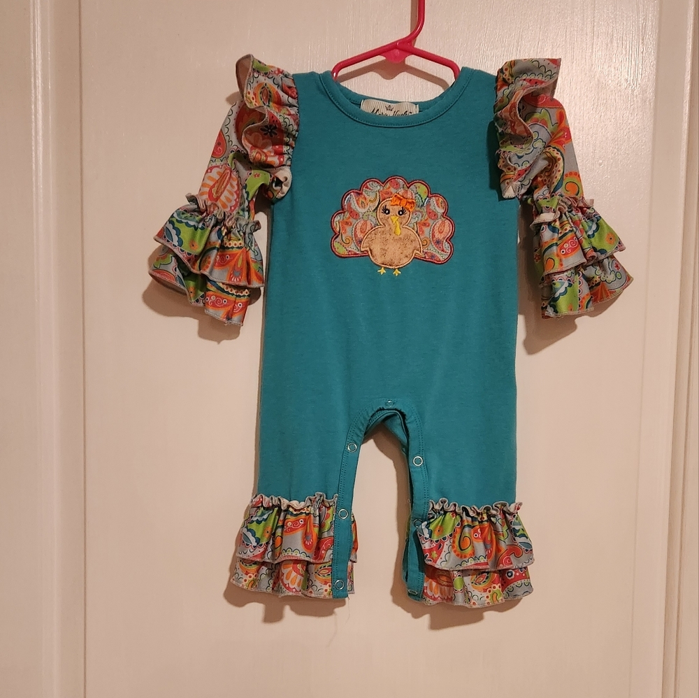 Romper for the holidays 0-3 mos. By Marie Nicole